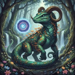 幸せを運ぶとされるトカゲ