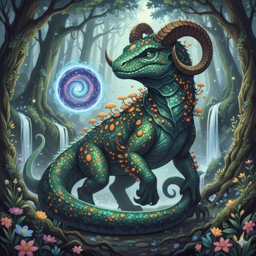 幸せを運ぶとされるトカゲ